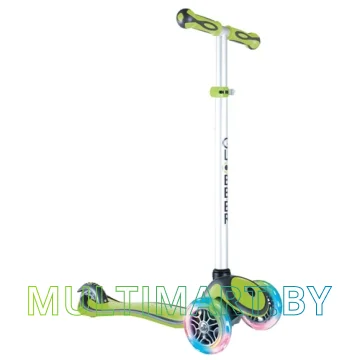Самокат Globber Primo Plus Lights (салатовый)